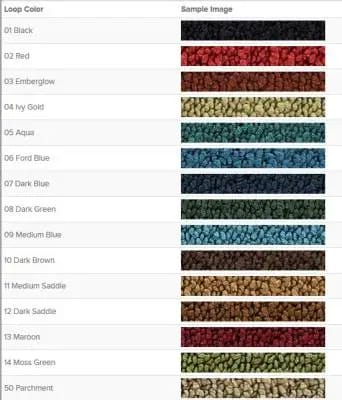 Molded Carpet for 1965 - 1968 Ford Mustang, Your Choice of Color thumbnail 3