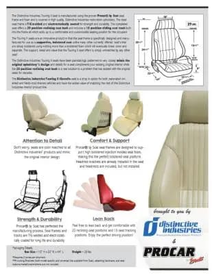 1964 Chevelle & El Camino Touring II Front Bucket Seats Assembled thumbnail 5