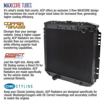 Maxcore 3-Row Copper/Brass Radiator 20" 250/302/351 thumbnail 2