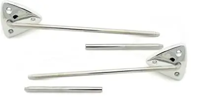 1967-1970 Mustang Coupe Sun Visor Bracket and Rod Set - For Both Sides of Car