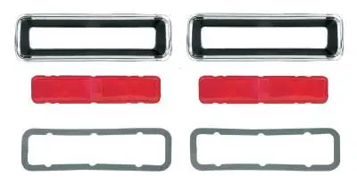 1967 Camaro RS Complete Replacement Tail Light Set, Bezels, Lens, Right & Left