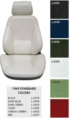1969 Camaro Standard Touring II Front Bucket Seats Assembled thumbnail 2