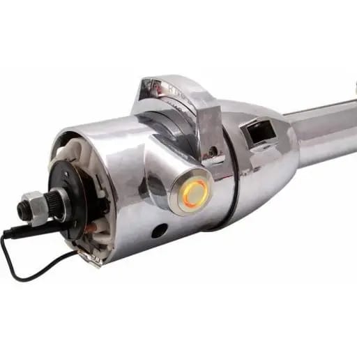 33" Orange Push Button Start Chrome Steering Column Automatic with Gear Indicator Window and Shifter