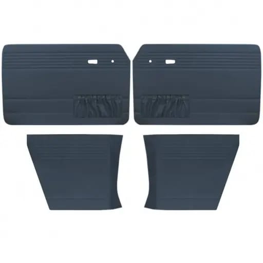 Door Panel Set for 1961 - 74 Type III Notchback, Vinyl, With or Without Pockets - 4 pc. Set