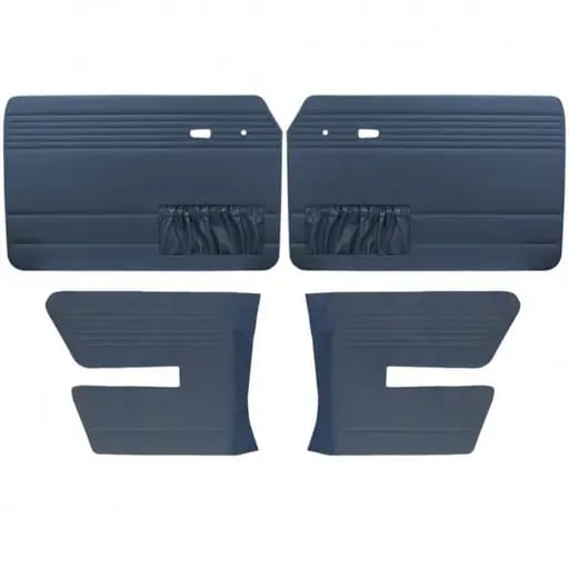 Door Panel Set for 1968 - 72 Type III Fastback, Vinyl, With or Without Pockets - 4 pc. Set