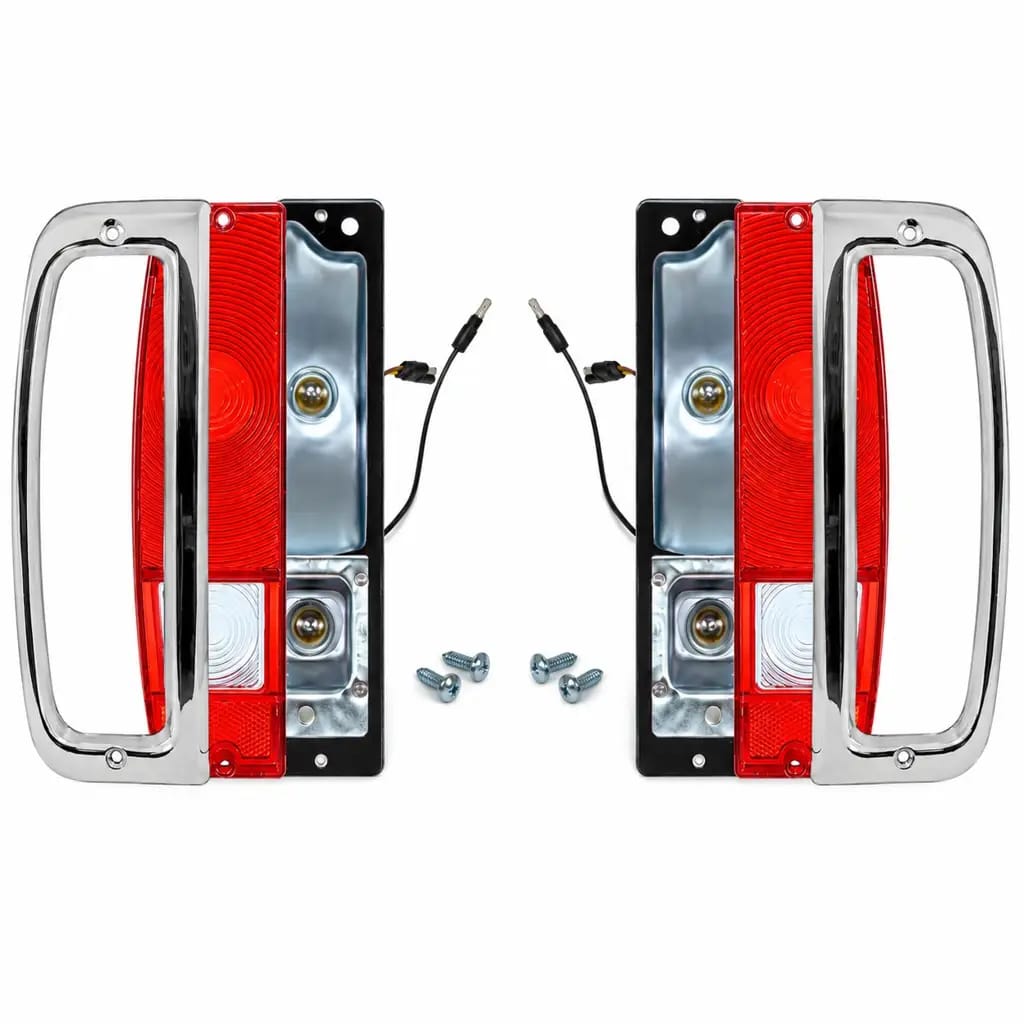 1967-1972 Ford F-100 F-250 F-350 Tail Light Bezel Lens & Housing Kit - Pair image 2
