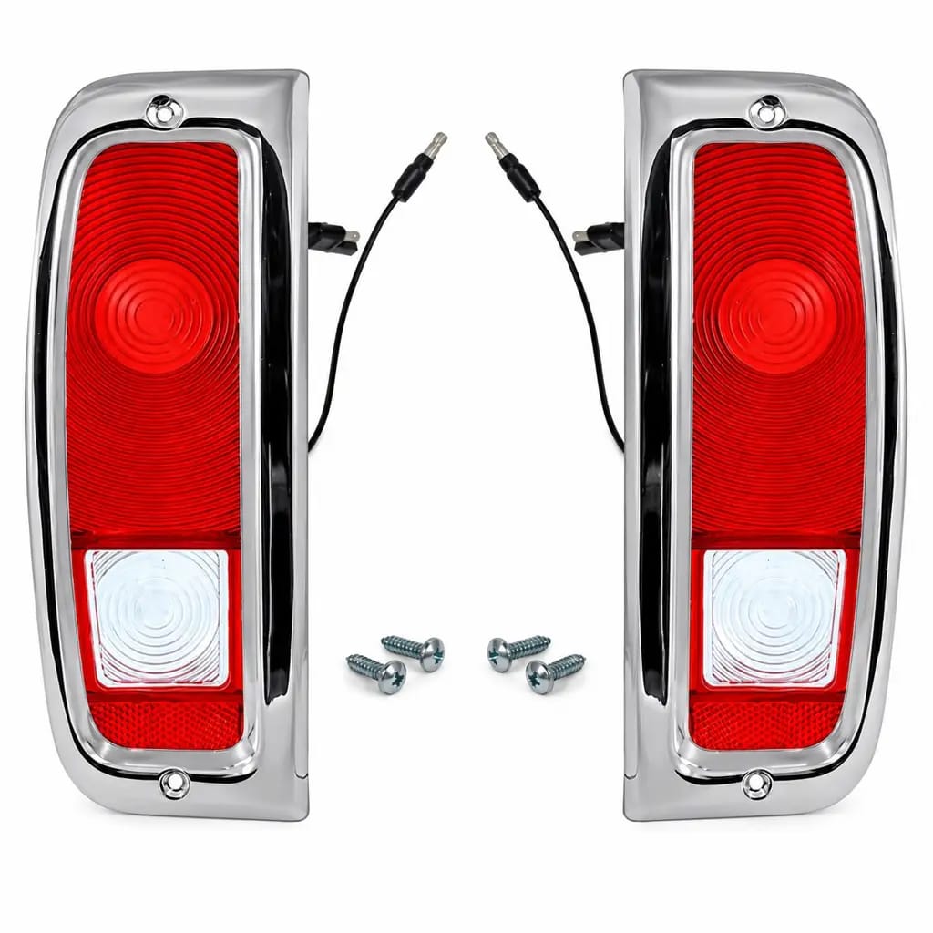 1967-1972 Ford F-100 F-250 F-350 Tail Light Bezel Lens & Housing Kit - Pair