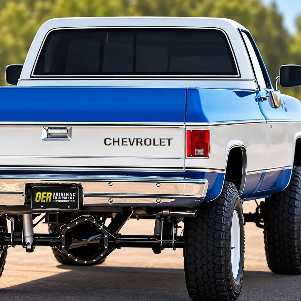 1973-1980 Chevy C/K Truck & 1973-1978 Blazer Tailgate CHEVROLET Emblem Chrome image 2