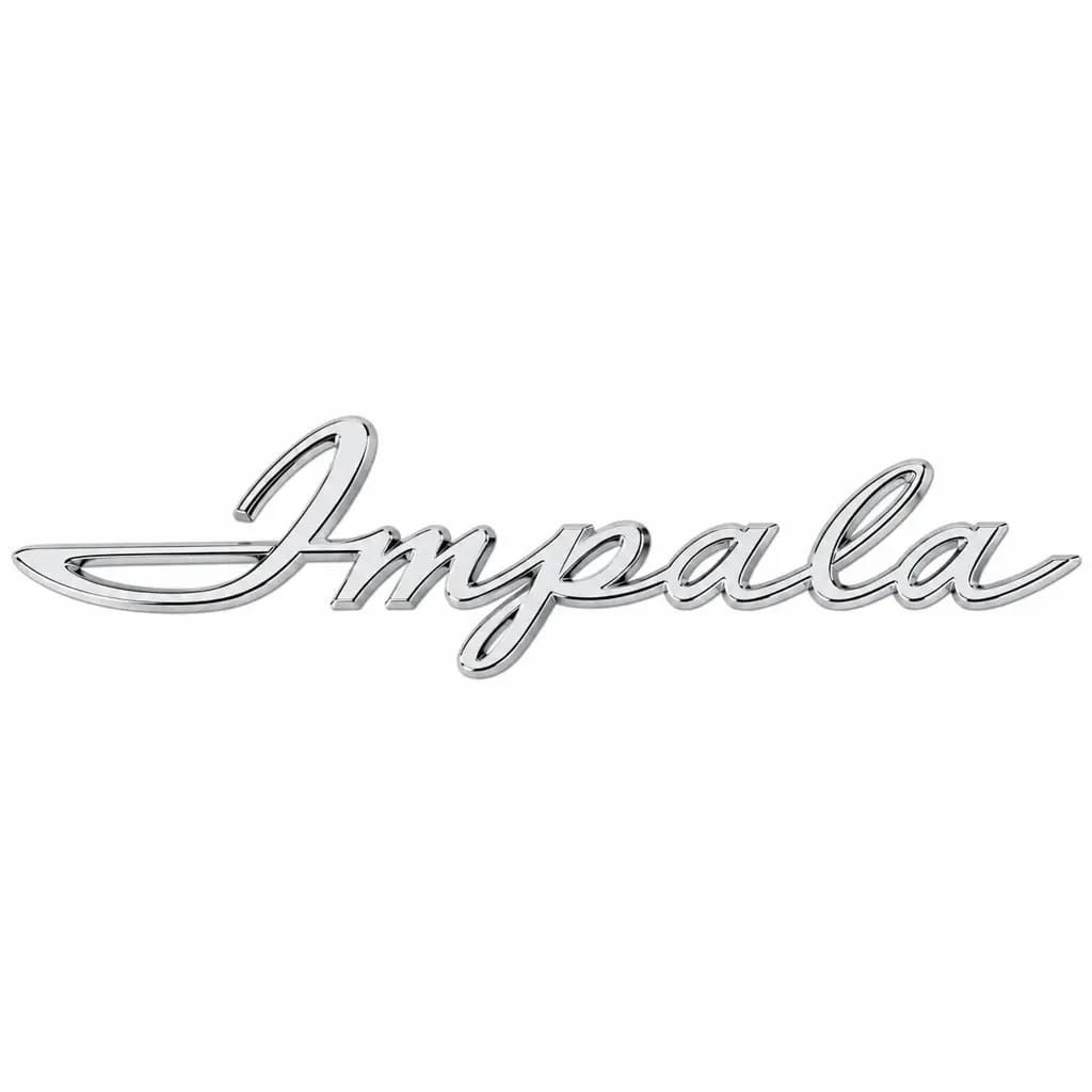 1962 Chevy Impala Rear Quarter Panel Emblems Chrome Pair image 2