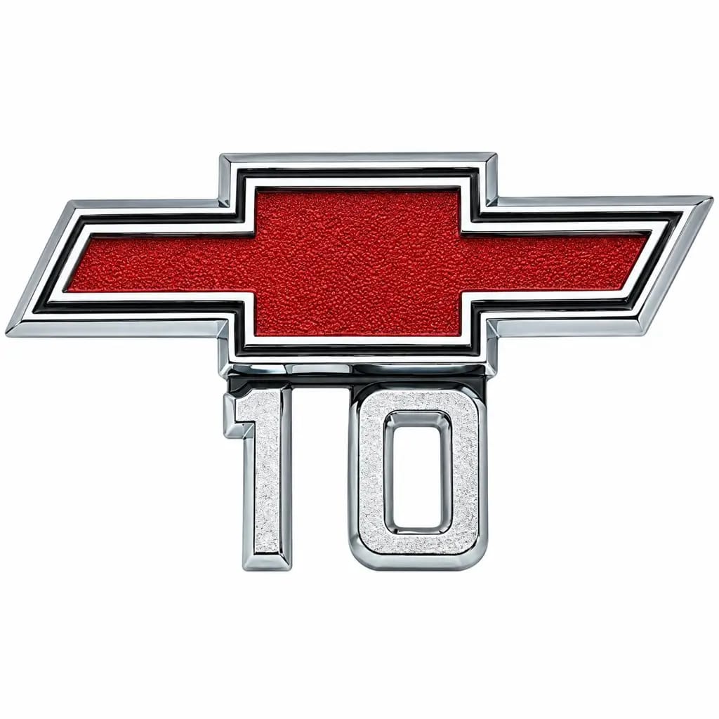 1967-1968 Chevy C10 Truck Bow Tie 10 Front Fender Emblems LH RH Pair image 2