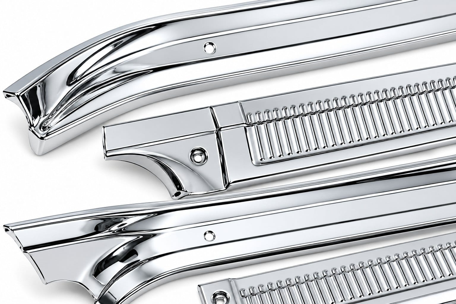1973-1977 Chevy GMC C10 C20 K10 K20 Pickup Truck Door Sill Plates Polished Aluminum 4 Piece Set
