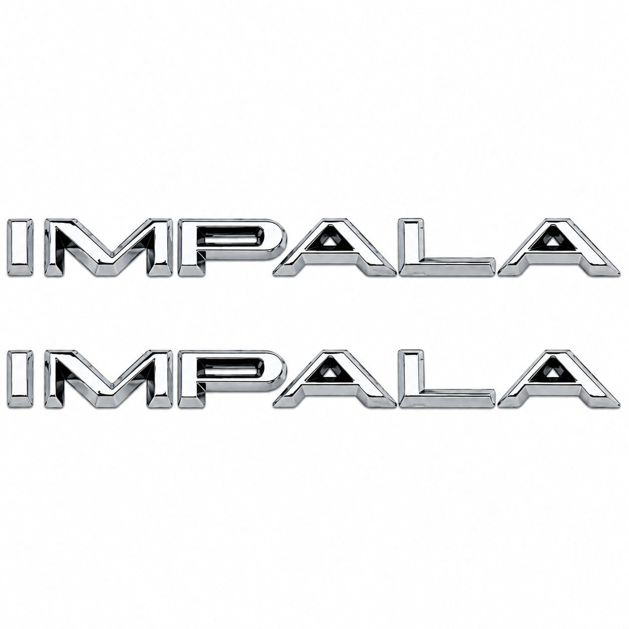1965-1966 Chevy Impala Fender Emblem Letters LH RH Pair 12 Piece Set