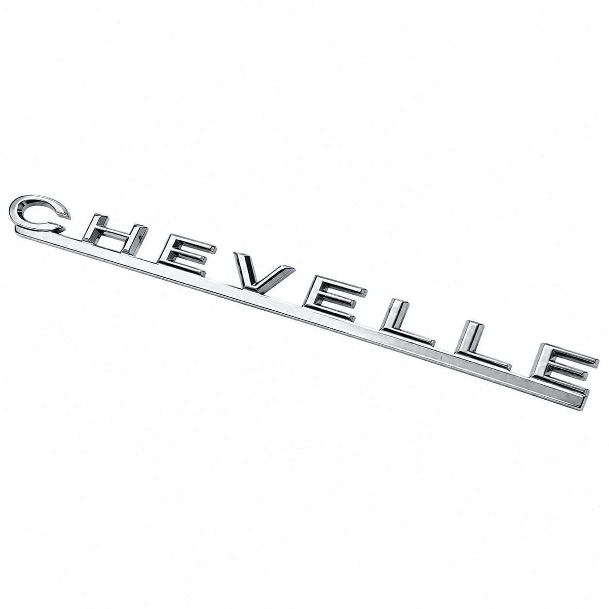 1967 Chevrolet Chevelle Hood Emblem "Chevelle" Script Chrome – OER 3904589