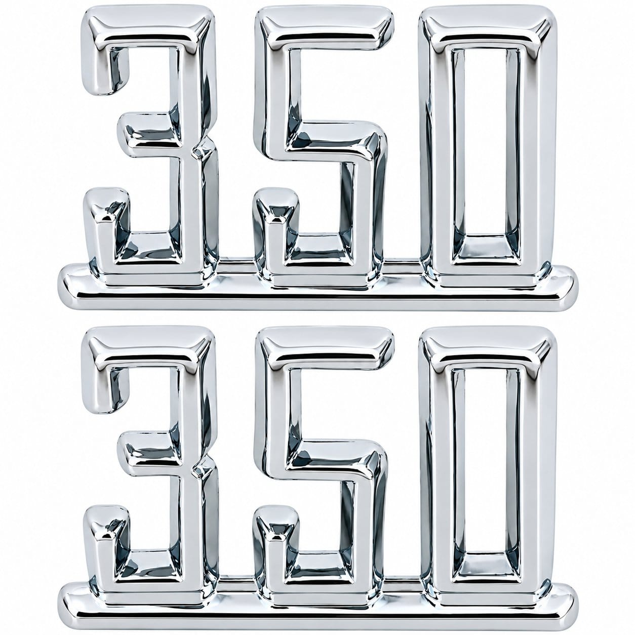1965-67 Chevy Nova Impala Caprice Camaro 350 Front Fender Emblems - Pair