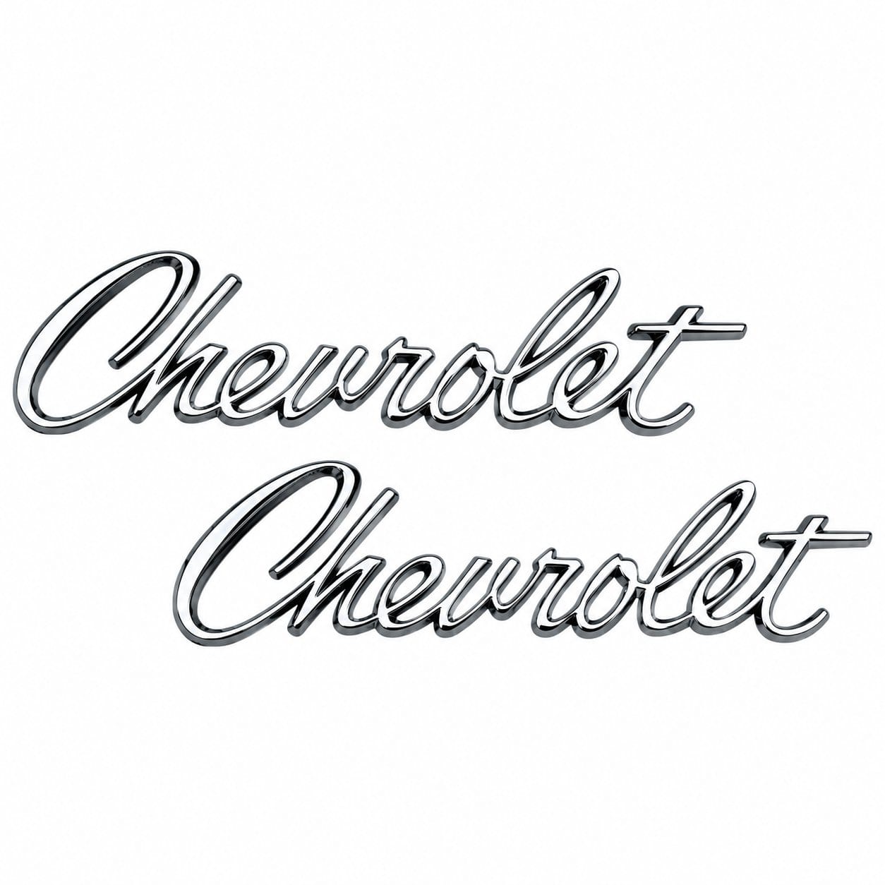 1967 Chevy Camaro Chevrolet Header Panel & Trunk Emblem Pair Chrome OER