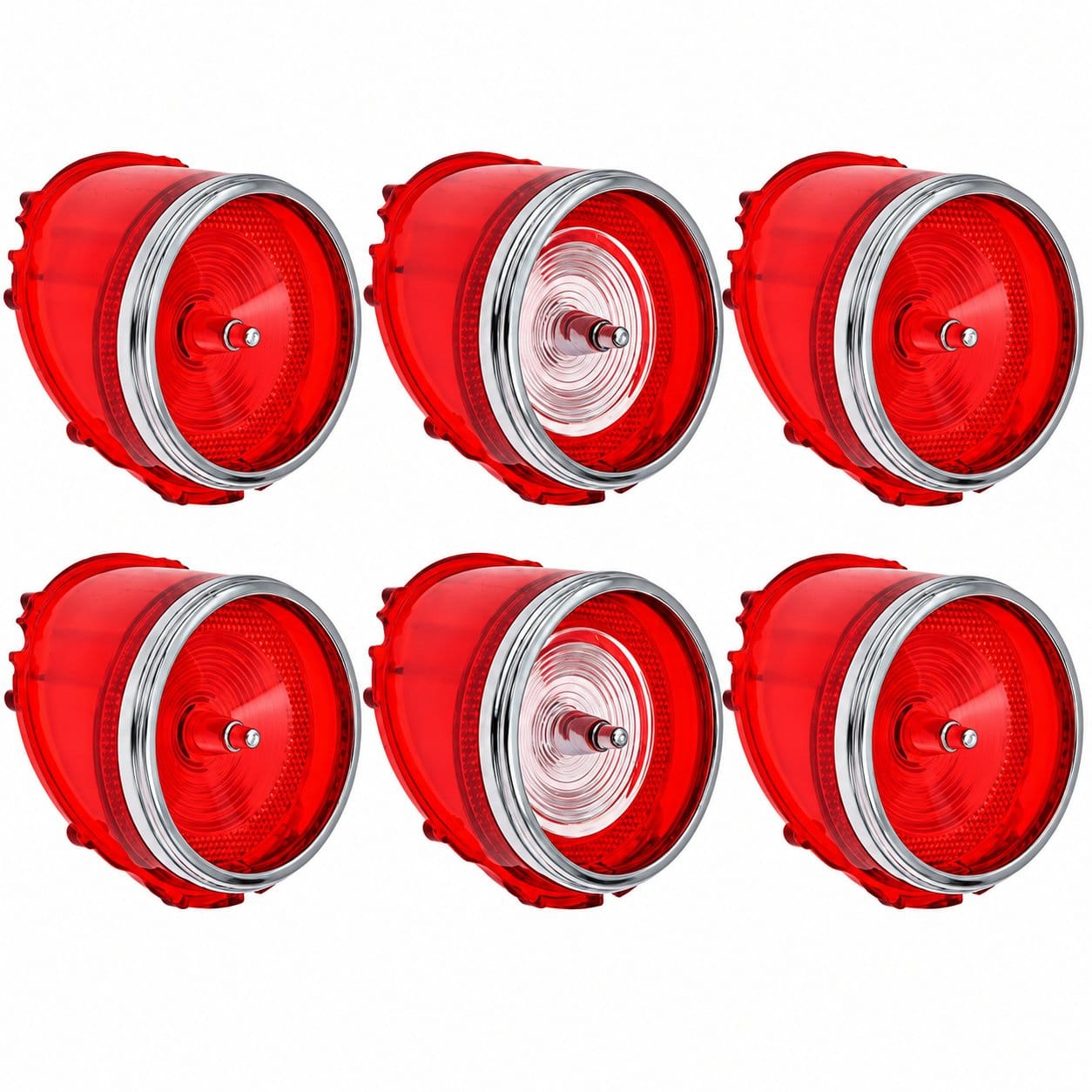 1965 Chevy Impala Bel Air Tail Light & Back Up Lens Set – 6 Piece