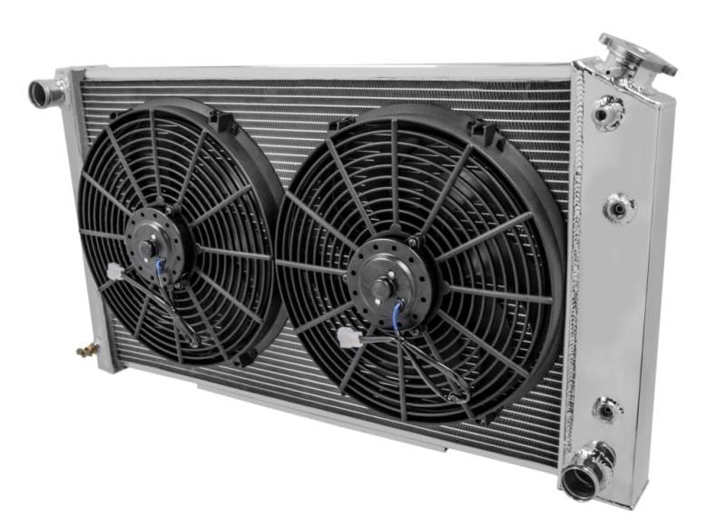 Champion Three Row All Aluminum Radiator 1968-1985 GM, Chevy, Buick, Olds, Pontiac CC161-Combo