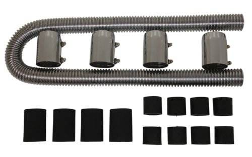 48" Universal Chrome Radiator Hose Kit