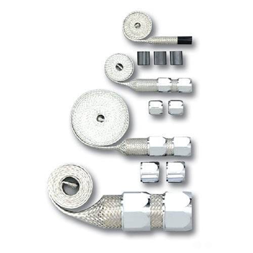 Chrome Braided Hose Sleeve Kit