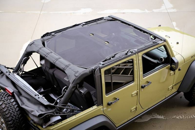 Eclipse Sun Shade, Black, 4 Door; 07-16 Jeep Wrangler JKU
