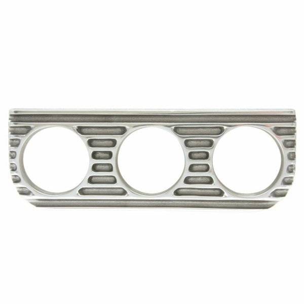 Vintage Style Finned Three Gauge Billet Instrument Bezel