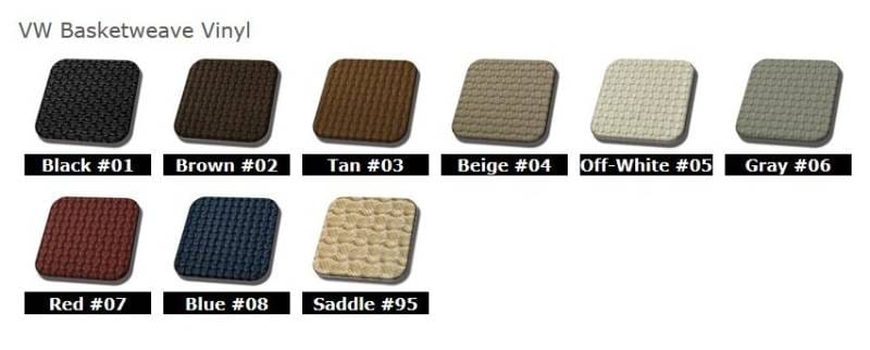 1968-69 VW Volkswagen Bug Beetle Sedan, Convertible Original Style Seat Upholstery, Front Only - Pair
