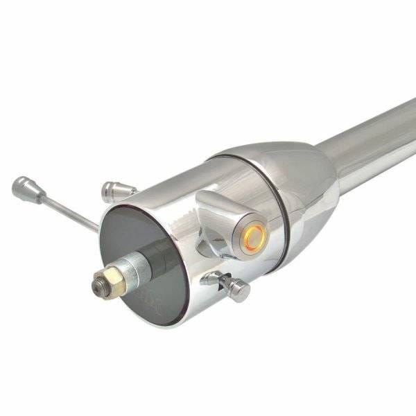 32" Orange Push Button Start Chrome Steering Column Floor Shift from Helix