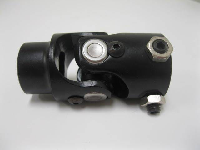 Steering Shaft Single U Joint 3/4" Round x 1" DD Column Size Black Powder Coated
