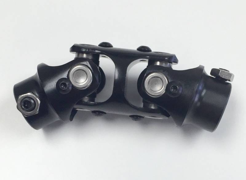Steering Shaft Double U Joint 3/4" Round x 1" DD Column Size Black Powder Coated