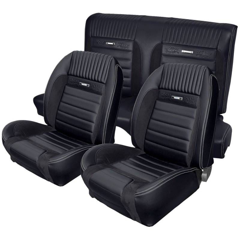 Deluxe Pony Sport R Upholstery for 1964 1/2 - 1966 Mustang Fastback w/Bucket Seats Front/Rear