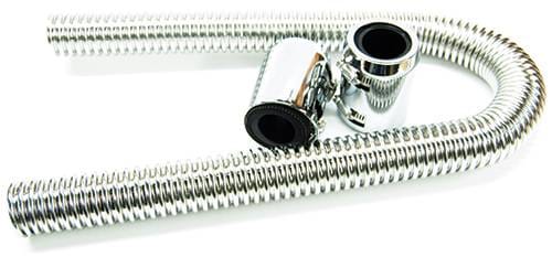 24" Chrome Radiator Hose Kit