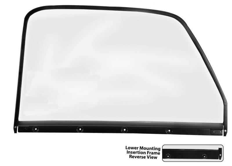Door Glass w/Black Trim for 1947 - 1950 Chevy Truck