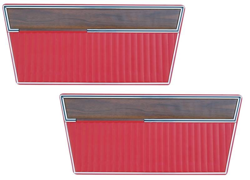 1968 - 77 Ford Bronco Door Panel Set - with Woodgrain Trim