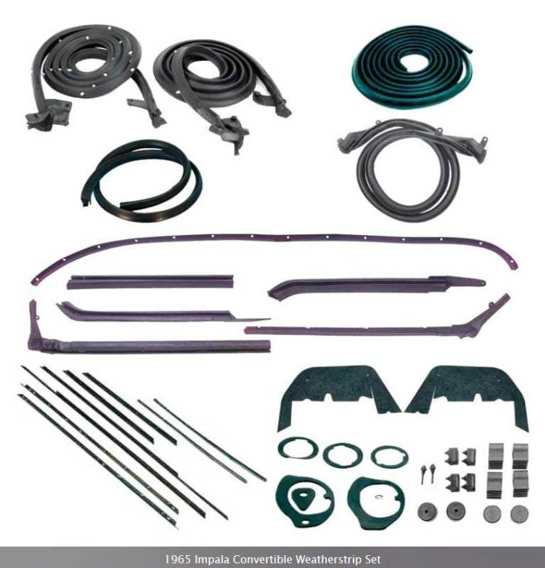 *WK214 - 1965 Impala Convertible Weatherstrip Set
