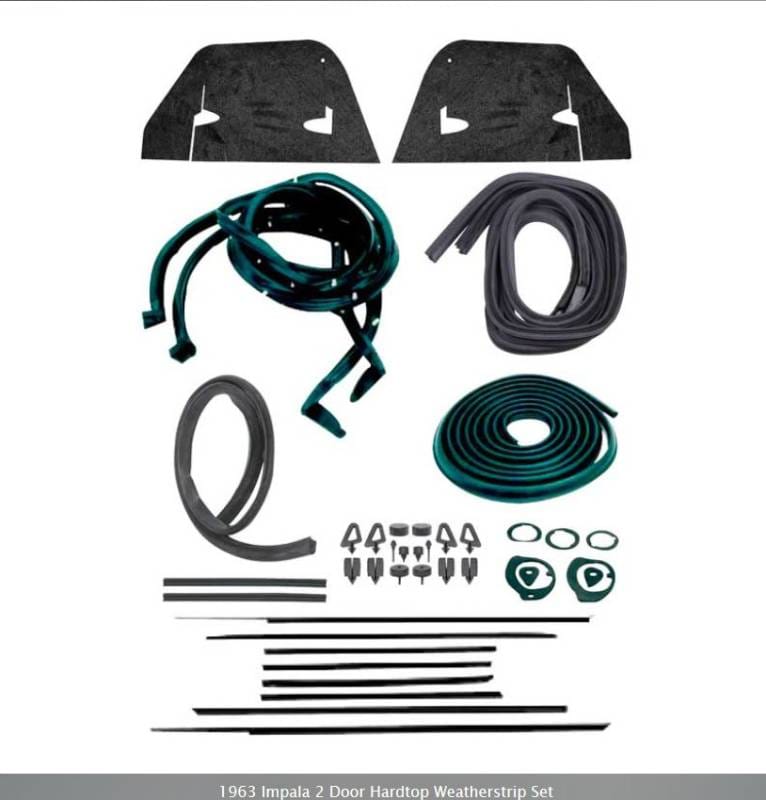 *WK217 - 1963 Impala 2 Door Hardtop Weatherstrip Set