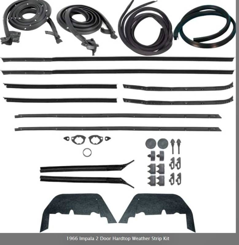 *WK221 - 1966 Impala 2 Door Hardtop Weather Strip Kit