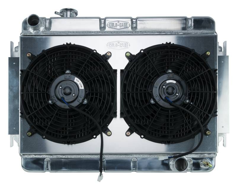 66-67 Chevelle / El Camino Aluminum Radiator And Dual 12 Inch Fan Kit MT Cold Case Radiators