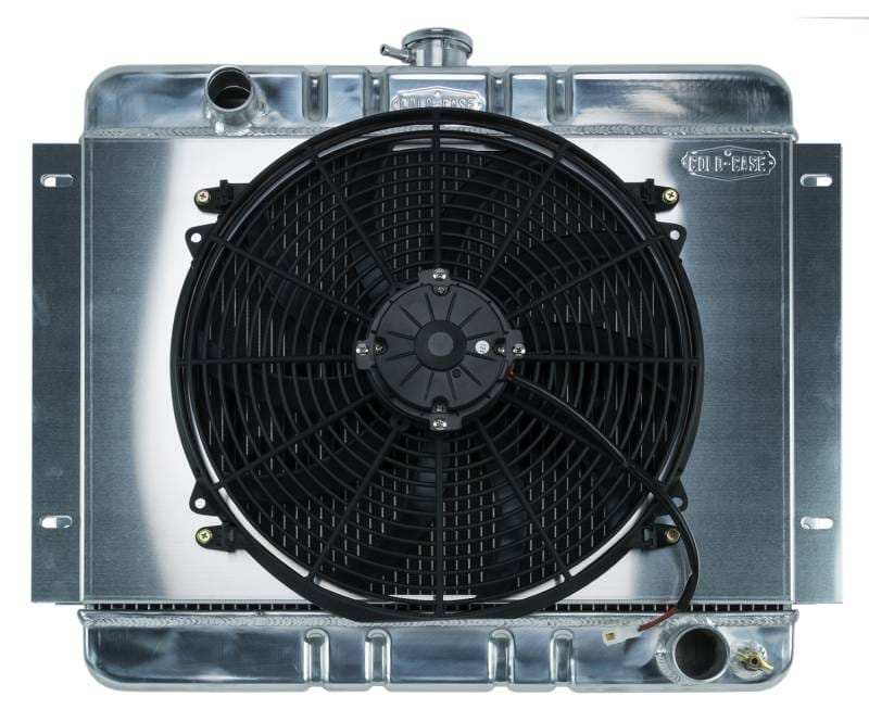 62-67 Chevy Nova Aluminum Radiator And 16 Inch Fan Kit MT Cold Case Radiators