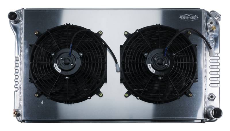 77-87 Chevy/GMC Pickup Truck Aluminum Radiator And 12 Inch Dual Fan Kit AT Cold Case Radiators