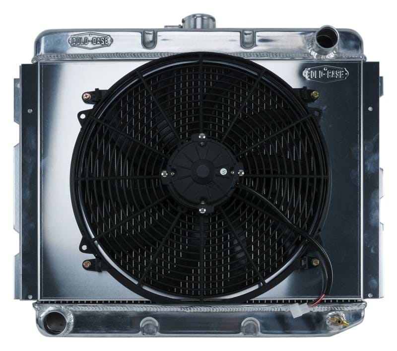68-73 B,E Body BB Aluminum Performance Radiator And Fan Kit 16 Inch x 22 Inch MT Cold Case Radiators