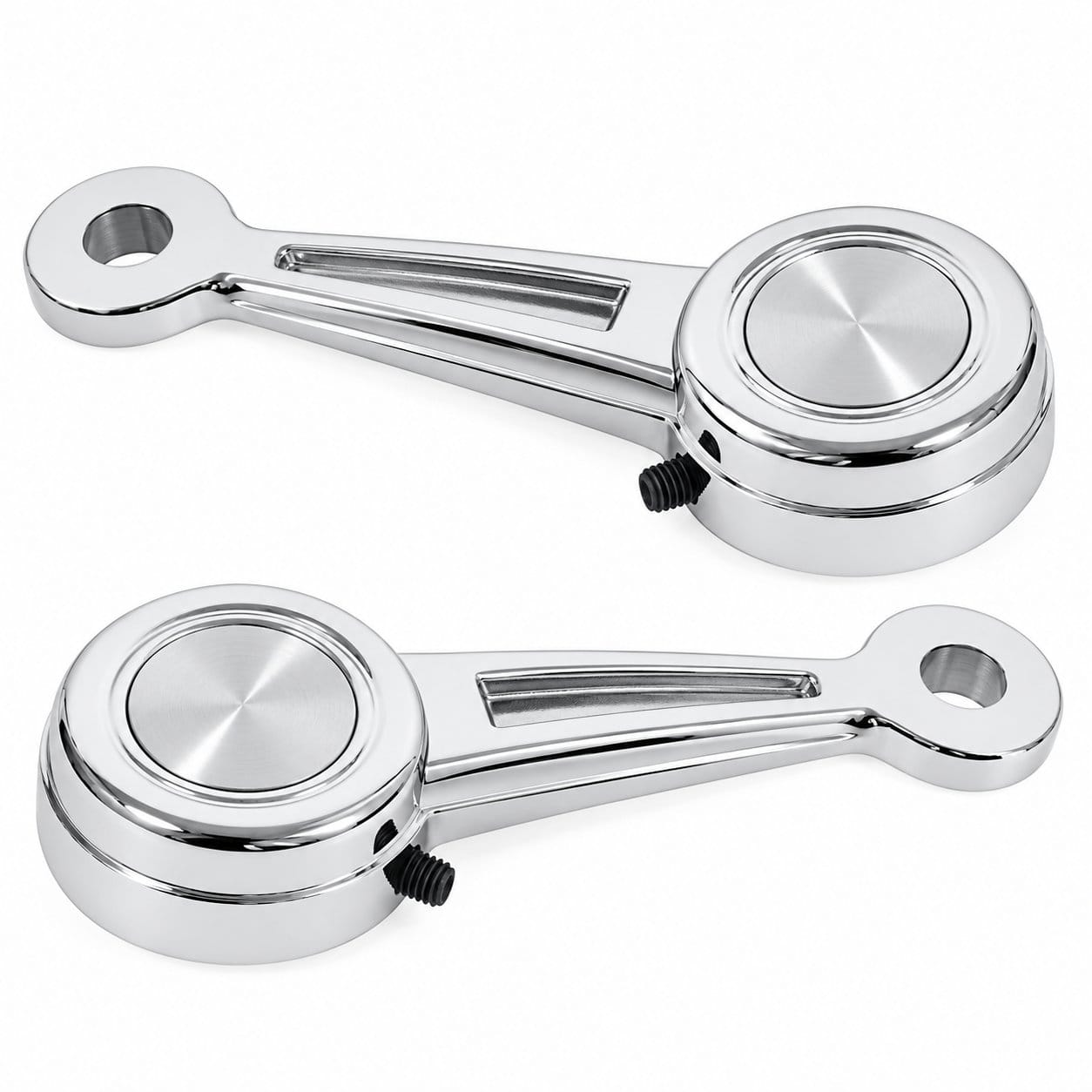 1968-1971 Ford Mustang Torino Fairlane Falcon Mercury Cougar Quarter Window Crank Handles Chrome – Pair LH RH