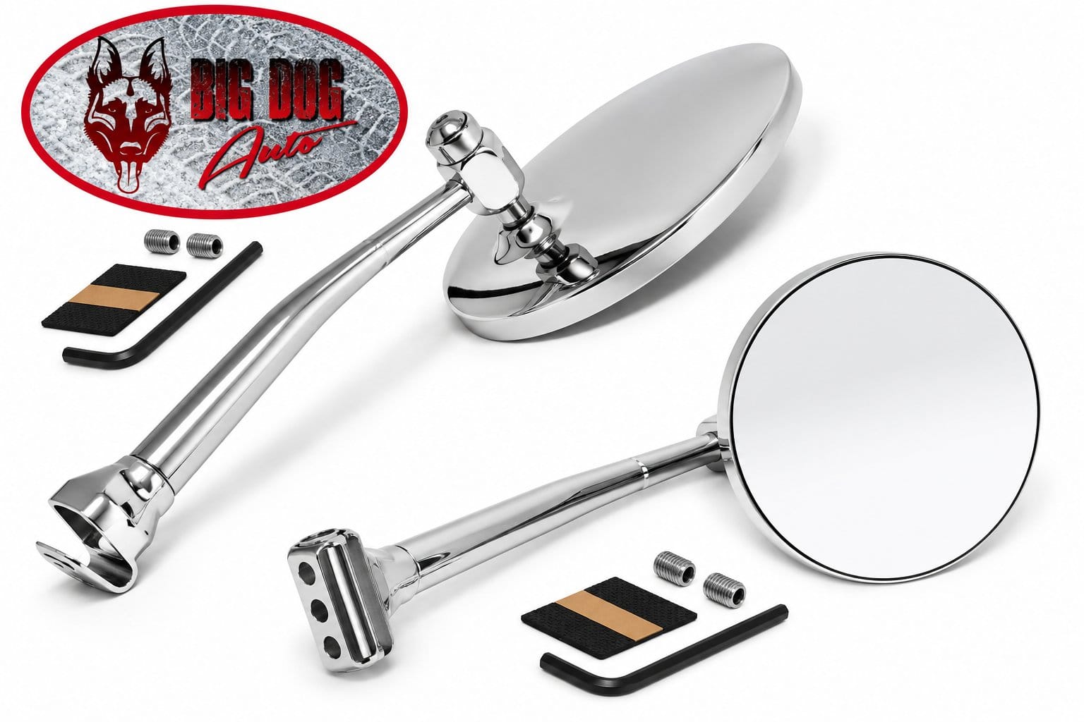 1948-1980 Ford F-Series F1 F2 F3 F100 F150 F250 F350 Bronco Chrome Peep Mirror Set