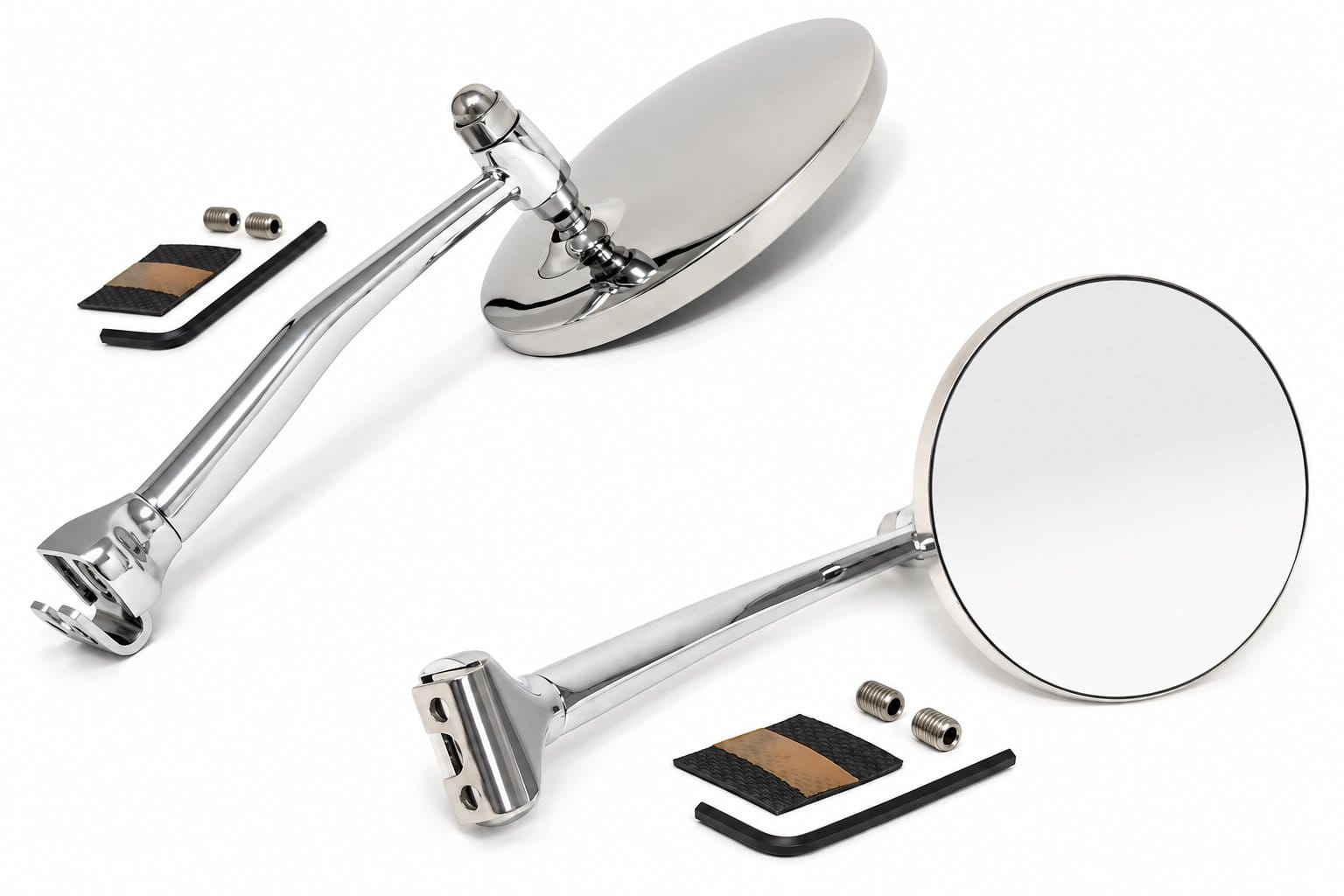 1948-1980 Ford F-Series F1 F2 F3 F100 F150 F250 F350 Bronco Chrome Peep Mirror Set