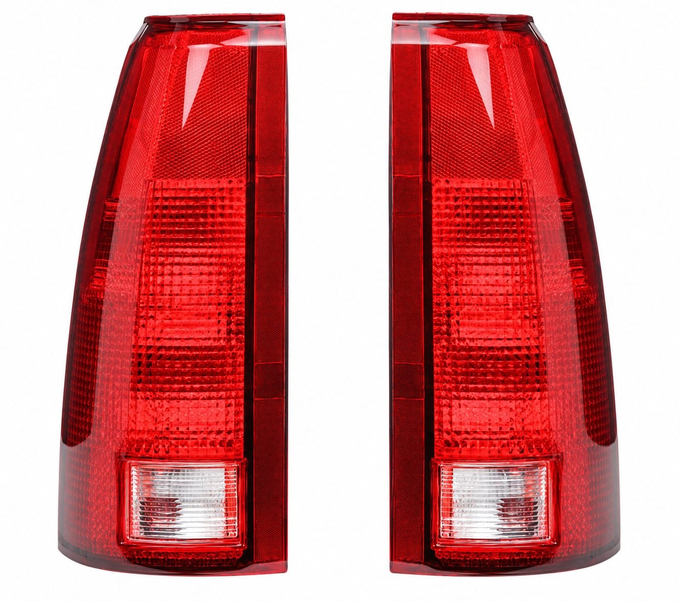 1988-2002 Chevy GMC C/K Pickup Tahoe Yukon Tail Light Assembly Pair w/Bulbs Sockets
