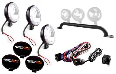 Front Bumper Light Bar Kit, 97-06 Jeep Wrangler