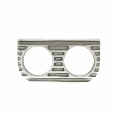 Vintage Style Finned Two Gauge Billet Instrument Bezel