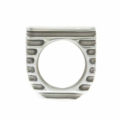 Vintage Style Finned Single Gauge Billet Instrument Bezel