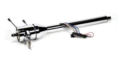 Ididit Universal Shorty 16" Tilt Floor Shift Steering Column with id.CLASSIC Ignition - Chrome