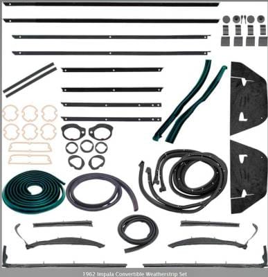 *WK212 - 1962 Impala Convertible Weatherstrip Set