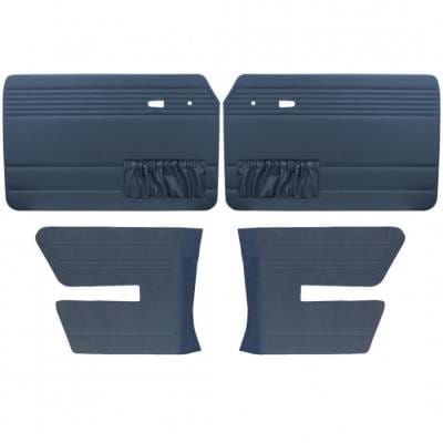 Door Panel Set for 1966 - 67 Type III Fastback, Vinyl, With Pockets - 4 pc. Set